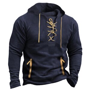 Мужчины Открытый флис Drawstring Hoodie Zip Pocket Tactical Sweatshirt