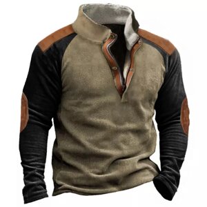 Мужская флисовая толстовка с воротником-стойкой Polar Colorblock Henley