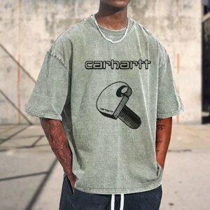 Мужская футболка Carhartt Oversize с винтажным принтом