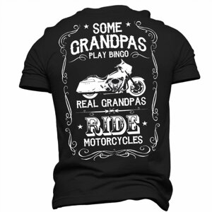 Мужская футболка с подарками на день отца Really Grandpas Ride Motorcycle