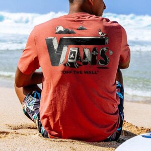 Мужская футболка Vans Surf Beach Daily Топы с круглым вырезом и короткими рукавами