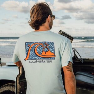 Мужская винтажная футболка Quiksilver Surf Beach с короткими рукавами 90-х годов