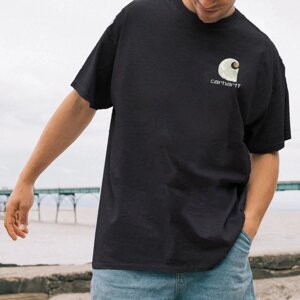 Мужская винтажная повседневная повседневная футболка с принтом Carhartt Surf Beach