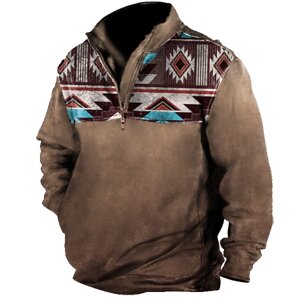 Мужская зимняя толстовка с молнией Aztec Quarter Zip