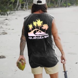 Мужские винтажные шорты Quiksilver Surf Palm Tree без рукавов