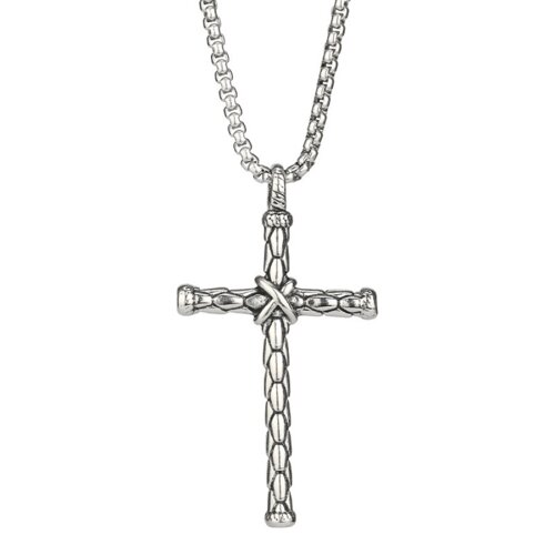 Мужское ожерелье из титановой стали с крестом