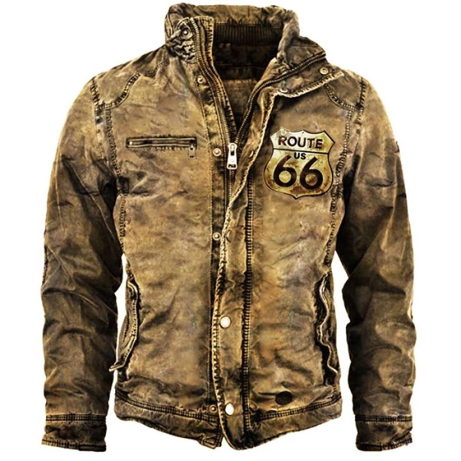 Мужская теплая куртка Route 66 Retro Washed Warm - заказать