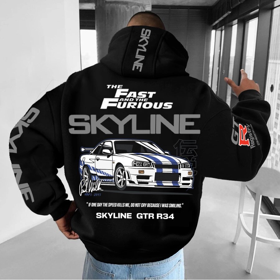 Толстовка унисекс Fast And Furious TSkyline Sports Car - наличие