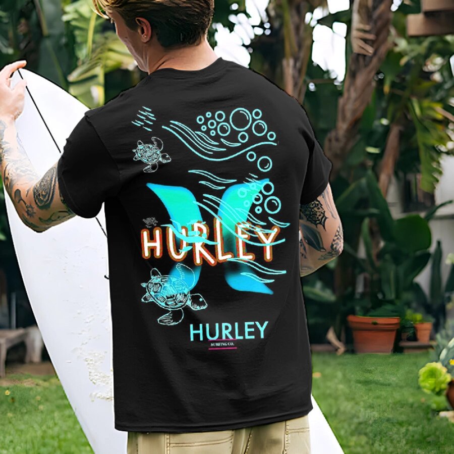 Мужская футболка с принтом Hurley Beach Vacation Surf - интернет магазин