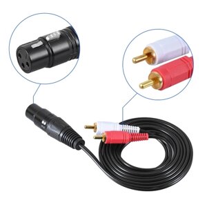 1,5 м / 5ft Stereo Audio Splitter патч Y кабельного шнура 1 XLR Женский 2 RCA Штекер