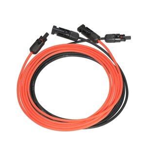 1 Pair Feet Black + 10 Feet Red 10AWG Соединительный кабель для панели солнечных батарей с разъемом MC4 для женщин и мужчин