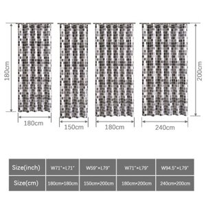 1 Шт. водостойкая занавеска для душа с геометрическим принтом, занавески для ванной, мозаичный узор, полиэфирная ткань, аксессуары для ванной комнаты