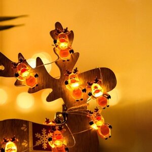 10 футов 30 светодиодов Рождественские декоративные подвесные светильники Теплые белые сказочные гирлянды Освещение заднего двора с питанием от батареи для вечеринки Открытый сад Патио