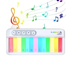 13-Клавишная радужная музыкальная клавиатура, фортепиано, музыкальный инструмент, музыкальная шкатулка с радужным светом