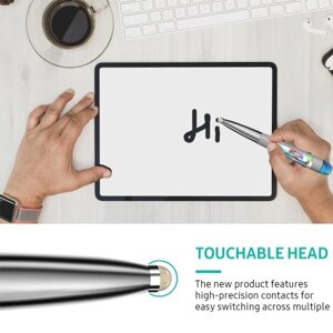 2.4GHz Optical Pen Mouse Left & Right Hand Перезаряжаемая беспроводная оптическая карманная мышь Pen Wireless Dual Right Keys Серый