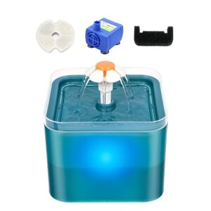 2L Cat Water Fountain 3 Water Mode Pet Fountain with LED Night Quiet Pump Питьевой фонтанчик для домашних животных