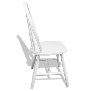 2x деревянный обеденный стул кухонный стул вокруг Белого