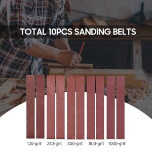 30x300 мм, 10 шт. Шлифовальных лент (по 2 шт. По 120 240 400 800 1000 зернистости) Шлифовальная лента из оксида алюминия Наждачная бумага Шлифовальная бумага для ленточной шлифовальной машины