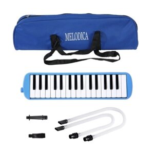 32-клавишная клавиатура Melodica Air Piano с мягкой выдувной трубкой, насадками для выдувания, духовые инструменты Melodica с сумкой для переноски