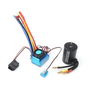 3650 Бесколлекторный двигатель 3100KV с бесколлекторным ESC 60A для 1/8 1/10 RC Car RC Boat Part