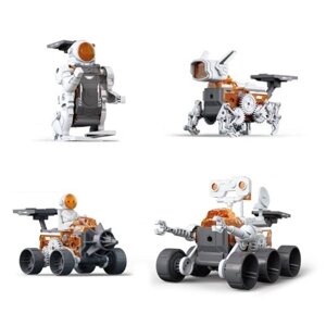 4в1 Stem Toys Космический робот Stem Строительные игрушки Обучающие строительные блоки 138 шт. Детские строительные игрушки Возраст 8+