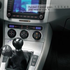 5 скорость Gear Shift ручку палку загрузки гетры рамка для VW Passat B6 черный