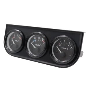 52mm Электронный Тройной Gauge Комплект давления масла Температура воды Датчик Вольтметр 3 в 1 Автомобиль Мотоцикл Meter