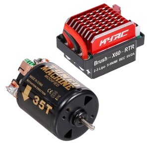 540 Матовый двигатель RC Гусеничный двигатель 55T 3-слотовый и 60A ESC RC Car ESC Матовый электрический регулятор скорости 6V / 2A BEC для 1/10 RC Car