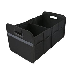 55L Органайзер для багажника автомобиля Ящик для хранения багажника автомобиля Автомобильный органайзер для грузов из ткани Оксфорд Складной ящик для хранения автомобиля