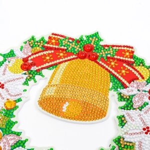 5D Алмазная краска Рождественский венок DIY круглая гирлянда украшения набор украшений для окна стены двери декор взрослых детей