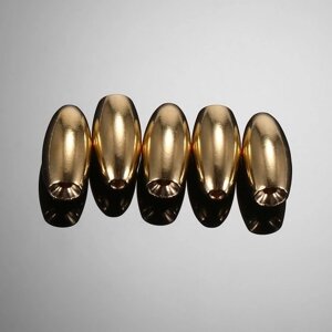 5pcs Brass Bullet Sinker Вес Быстрое погружение для Rig Bass Fishing Аксессуары Серьги