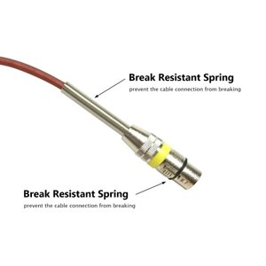 8,2 фута 3,5 мм микрофонный аудиокабель XLR на 3,5 мм гнездовой разъем конденсаторный микрофонный шнур микрофонный кабель с защитной металлической пружиной 2,5 метра