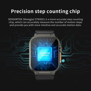 A70 1,96 дюйма SmartWatch IP68 Водонепроницаемые спортивные часы BT5.0 Интеллектуальные часы Фитнес-трекер Многофункциональные часы, совместимые с Android4.4 / iOS8.0