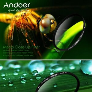 Andoer 62mm UV+CPL+Макросъемка+4 +Звезда 8-точечный Фильтр Набор Циркулярного Фильтра Циркулярный Поляризационный Фильтр Макросъемка Звезда 8-точечный Фильтр с Мешком для Никон Кэнон Пентакс Сони DSLR Камеры