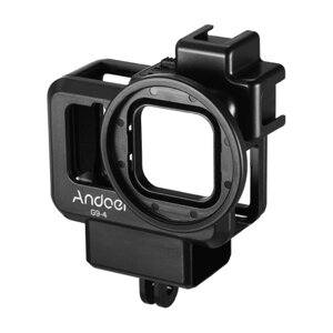 Andoer G9-4 Экшн-камера Видеокамера Пластиковый чехол для видеоблога Защитный корпус с двойным креплением для холодного башмака 55 мм Удлинитель адаптера фильтра Замена аксессуара для GoPro Hero 9