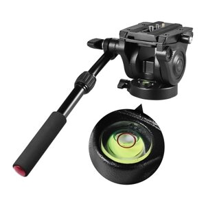 Andoer VH05 Camera Camcorder Штатив-головка для жидкостей Перетащите головку наклона / наклона с быстроразъемной пластиной Алюминиевый сплав 5kg / 11Lbs для Canon Nikon Sony A7 Панорамный фото-видео