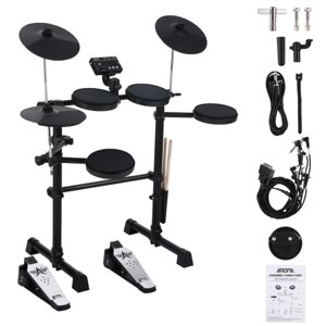 AROMA Electric Drum Set Электронная барабанная установка из 8 предметов для начинающих взрослых