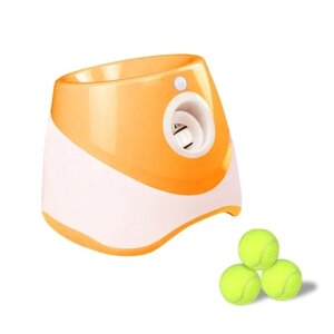 Автоматический метатель мячей для собак с 3 мячами. Интерактивная пусковая установка для теннисных мячей для собак. Машина для метания мячей для домашних животных для игр в помещении и на открытом воздухе.