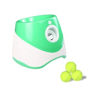 Автоматический метатель мячей для собак с 3 мячами. Интерактивная пусковая установка для теннисных мячей для собак. Машина для метания мячей для домашних животных для игр в помещении и на открытом воздухе.