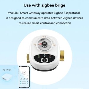 Автоматический переключатель водяного клапана EWeLink ZigBee. Интеллектуальный шаровой клапан. Класс водонепроницаемости IP65. Беспроводное дистанционное управление через приложение. Совместимость с Alexa Google