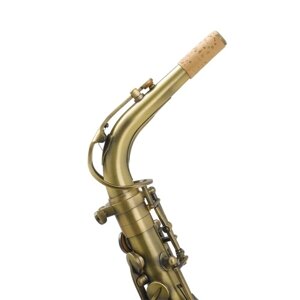 B65 Альт-саксофон Саксофон изогнутый гриф Латунь E-плоский колено для альт-саксофона 24,5 мм Насадка с профессиональной кожаной накладкой Запасная теплоизоляционная деталь для саксофона