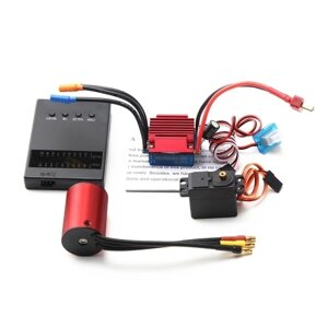 Бесщеточный двигатель 3800KV с бесщеточным двигателем 35A ESC 2.2KG Servo Programming Card Замена для 1/14 1/16 HSP Traxxas WLtoys RC Car Truck