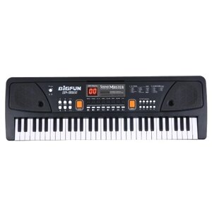 BIGFUN 61 клавиша USB электронный орган детское электрическое пианино с микрофоном черная цифровая музыкальная электронная клавиатура со светодиодным дисплеем