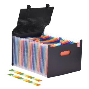 Bisofice Accordian File Folder Organizer с ручкой 24 кармана Расширяющийся футляр для файлов