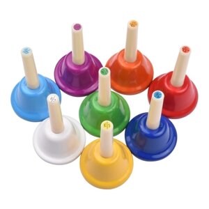 Боеприпасы 8 шт. красочные колокольчик 8 Примечание диатонические металлические колокольчики набор звенящих колокольчиков ударный инструмент игрушка для детей