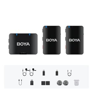 BOYA BOYAMIC-120 Беспроводная микрофонная система One-Trigger-Two 2.4G Беспроводной микрофон с зажимом