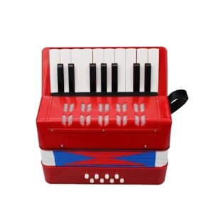 Дети Дети Аккордеон 17-ключ 8 Бас Мини Маленький Аккордеон Образовательный Музыкальный Инструмент для Начинающих Подарок На День Рождения