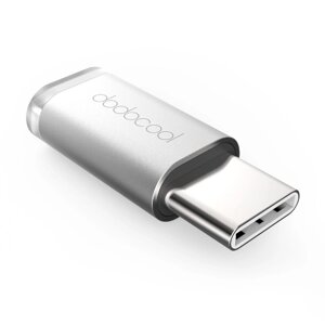Dodocool Mini USB-C для микро USB адаптер конвертировать USB 3.1 тип-C микро-USB разъем для MacBook / ChromeBook пикселей / Nexus 5 X / Nexus 6P / два OnePlus / Nokia N1 / тип C Поддерживаемые устройства серебро