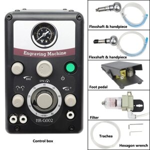 Двуглавый пневматический гравировальный станок Ювелирные изделия RollingEdge Machine Гравировальный станок Резьба по металлу RollingEdge Machine