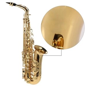 Eb Alto Saxophone Brass Lacquered Gold E Flat Sax 802 Тип ключа Деревянный духовой инструмент с чистящей щеткой Ткань Перчатки Ремень Мягкий футляр